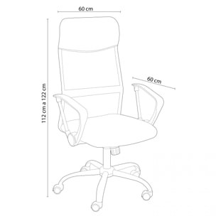 Silla de oficina Coach Negro