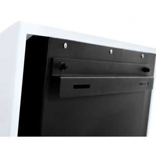 Cheminée à l'éthanol en acier laqué blanc