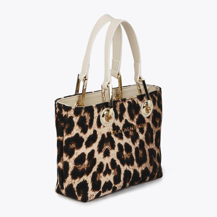 Mini borsa shopper stampa animalier