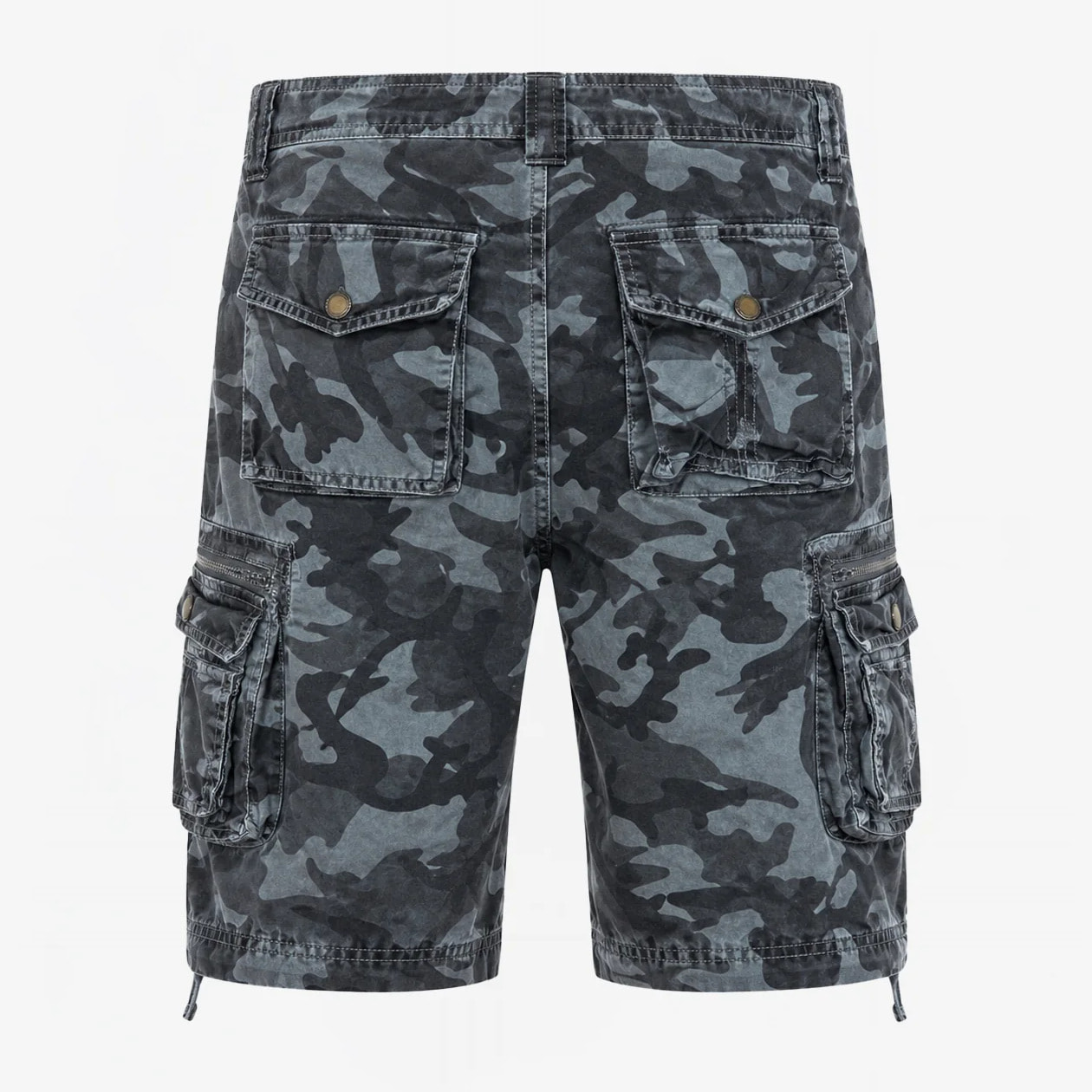 Bermuda Esercito cargo camouflage blu uomo