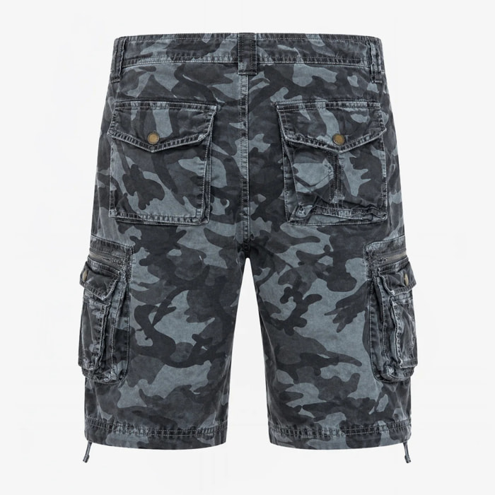 Bermuda Esercito cargo camouflage blu uomo