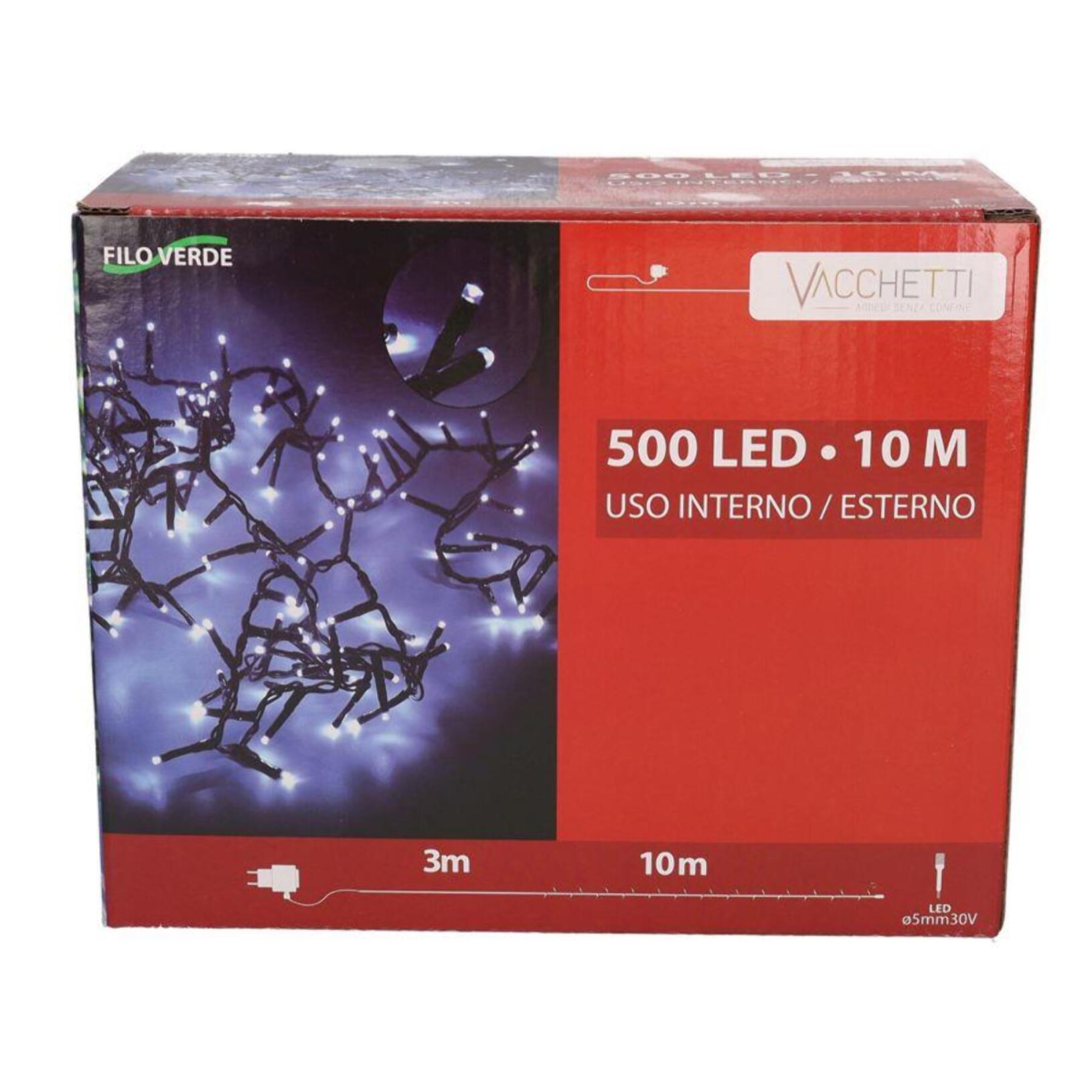 Catena luminosa con 500 led bianco caldo cm1000