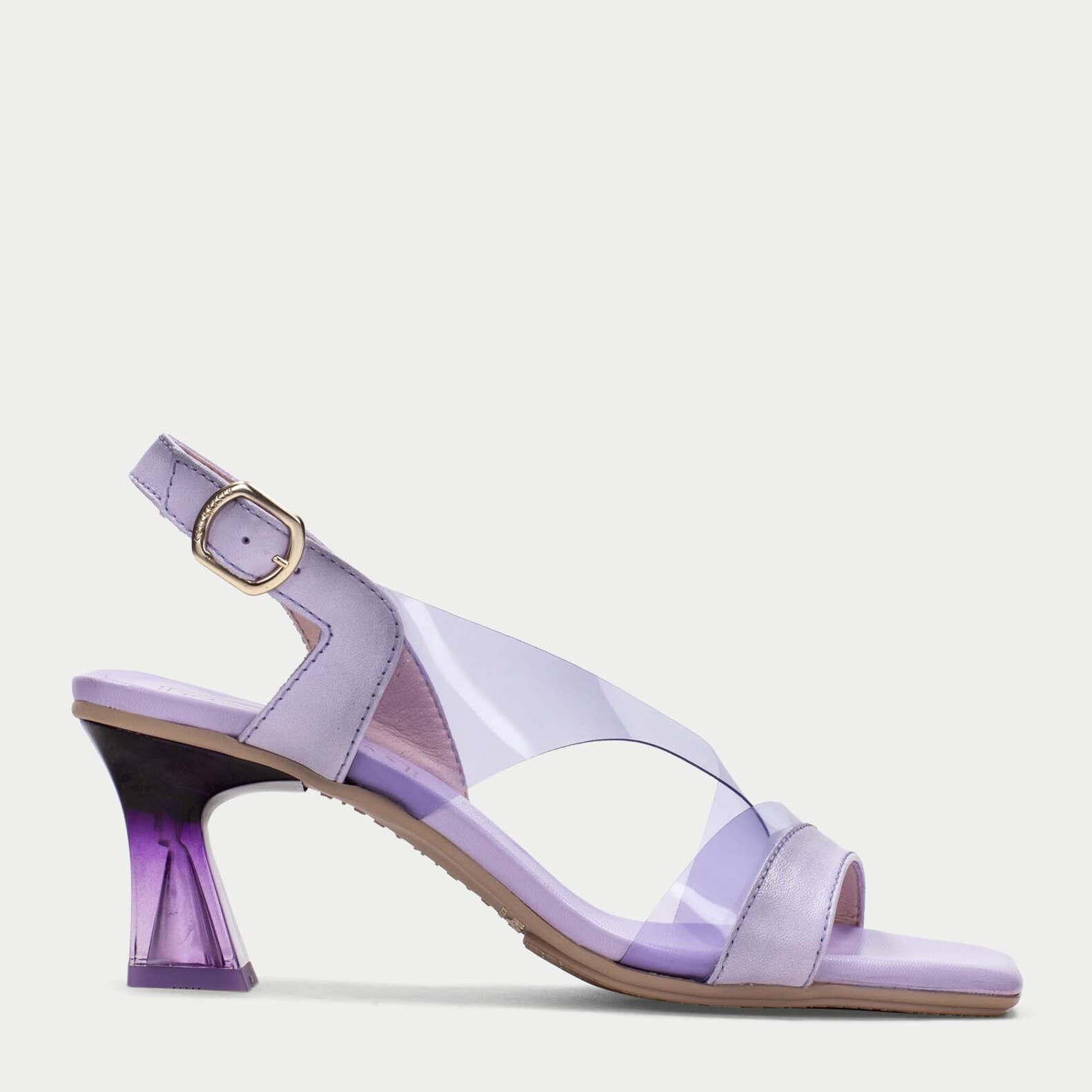 Sandalia Tacon Greta Lavanda 6 cm