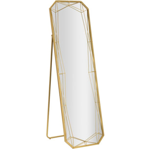 SPECCHIO DA TERRA GOLD CM 46X2-57X153 (MISURA SPECCHIO CM 43X150)