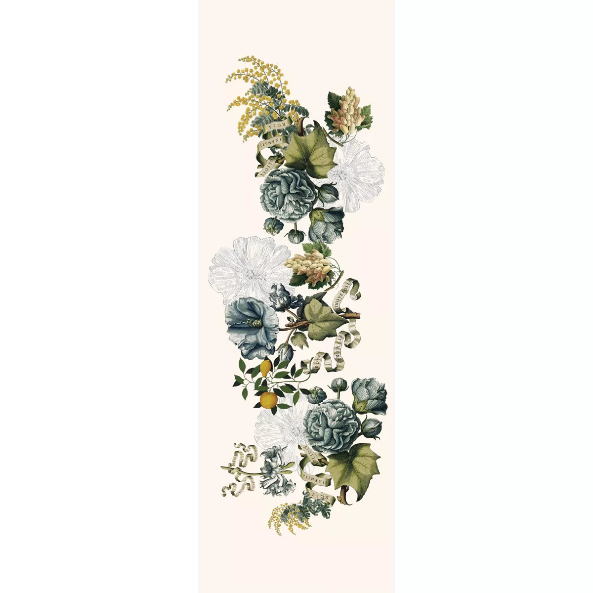 Chemin de table métis lin & coton lavé 190 g/m² imprimé multicolore Giardino naturel