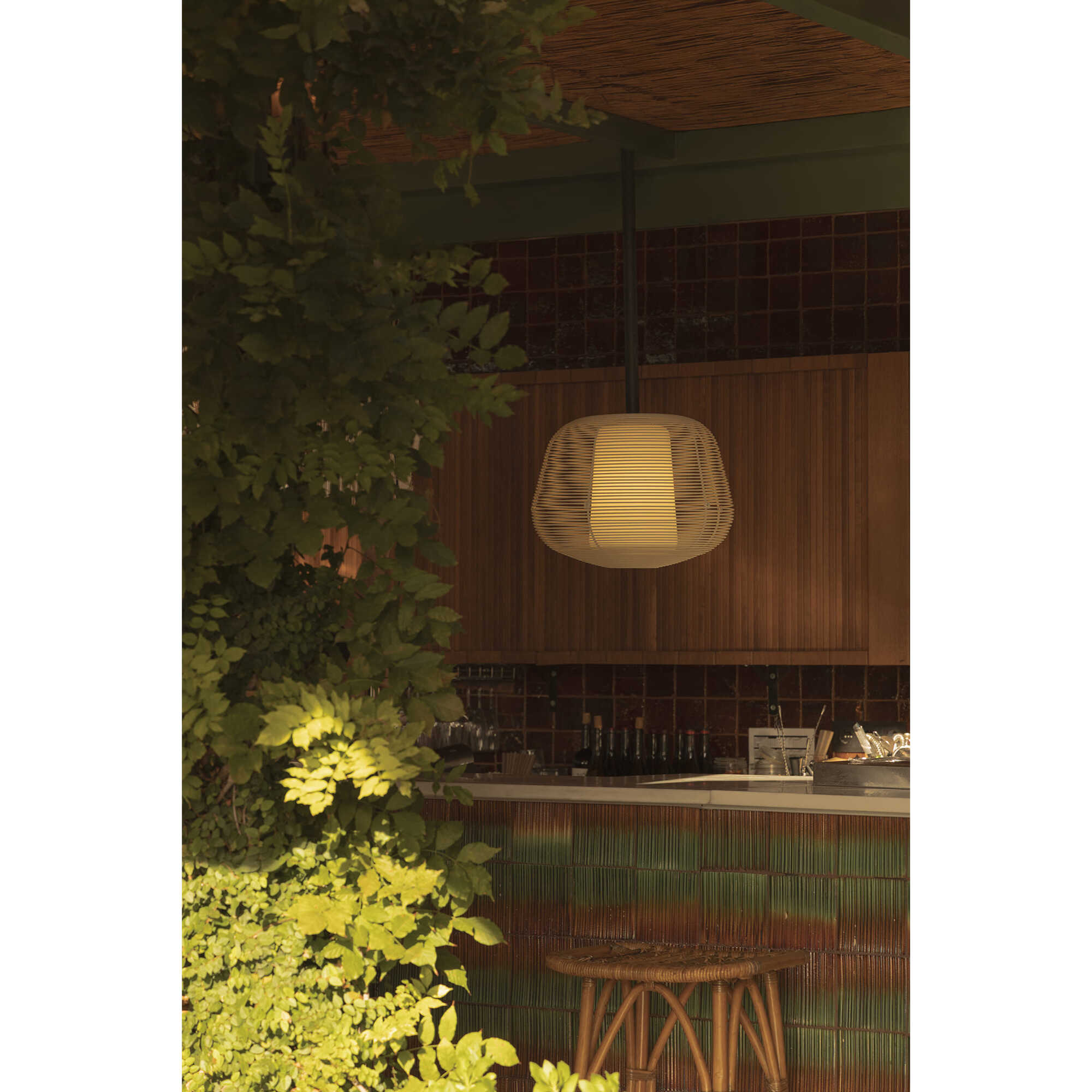 NARA M Suspension fixe beige 1xE27