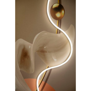 STAMPA C/LED SU TELA ABSTRACT -A- CM 80X4X120