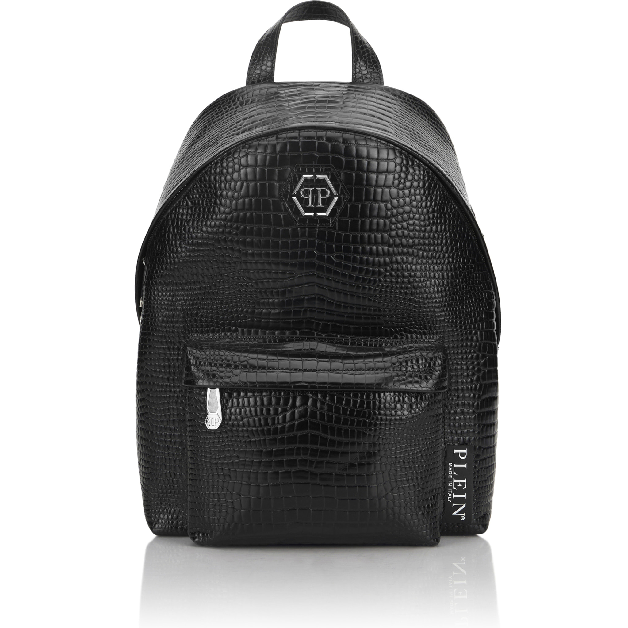 PLEIN SPORT Leather Backpack Cocco