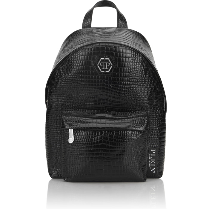 PLEIN SPORT Leather Backpack Cocco