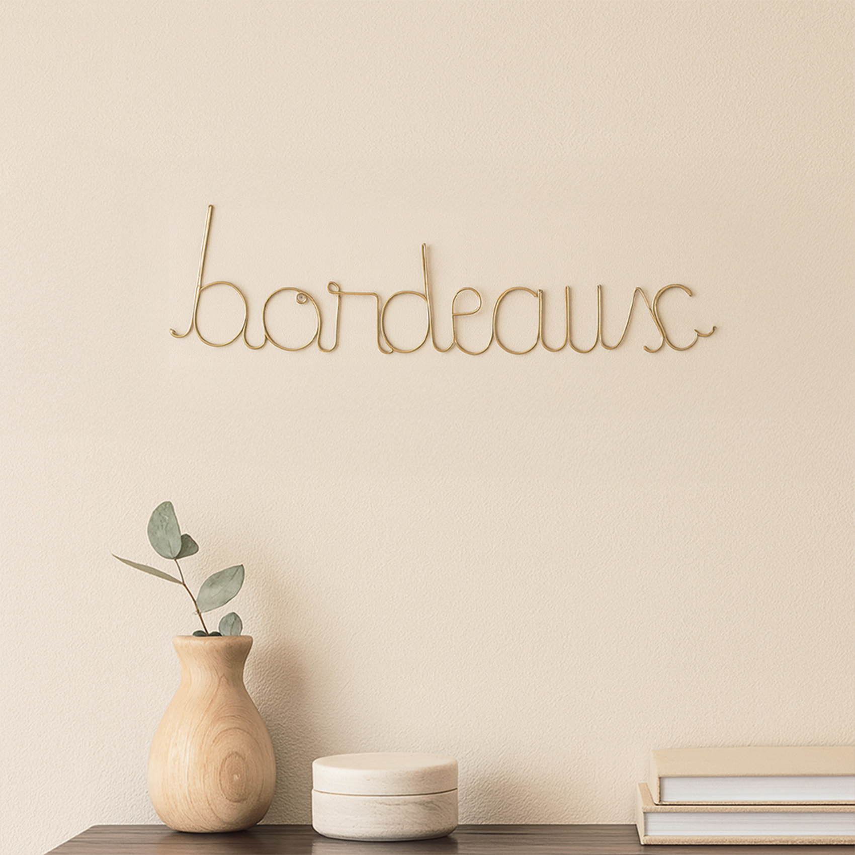 Mot fil de laiton 'BORDEAUX' - Doré Vieilli