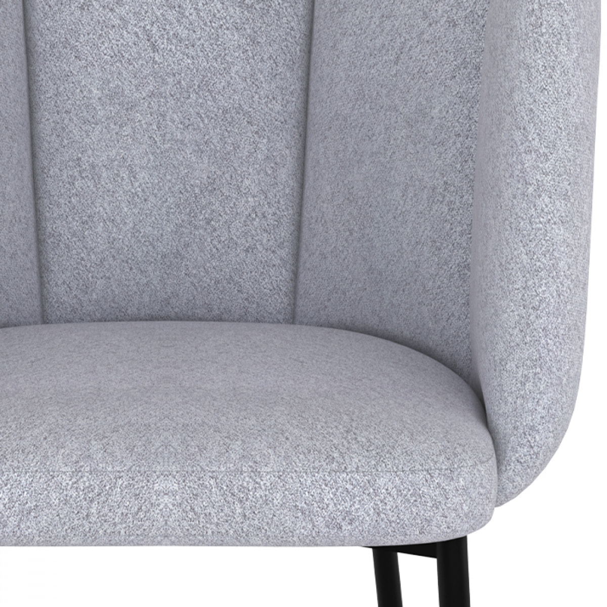 Lot de 2 chaises pour îlot central 67 cm en tissu gris clair - Rosy