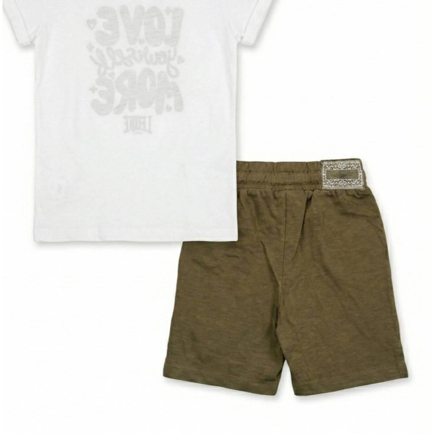 Set da ragazza t-shirt + pantaloncini Love
