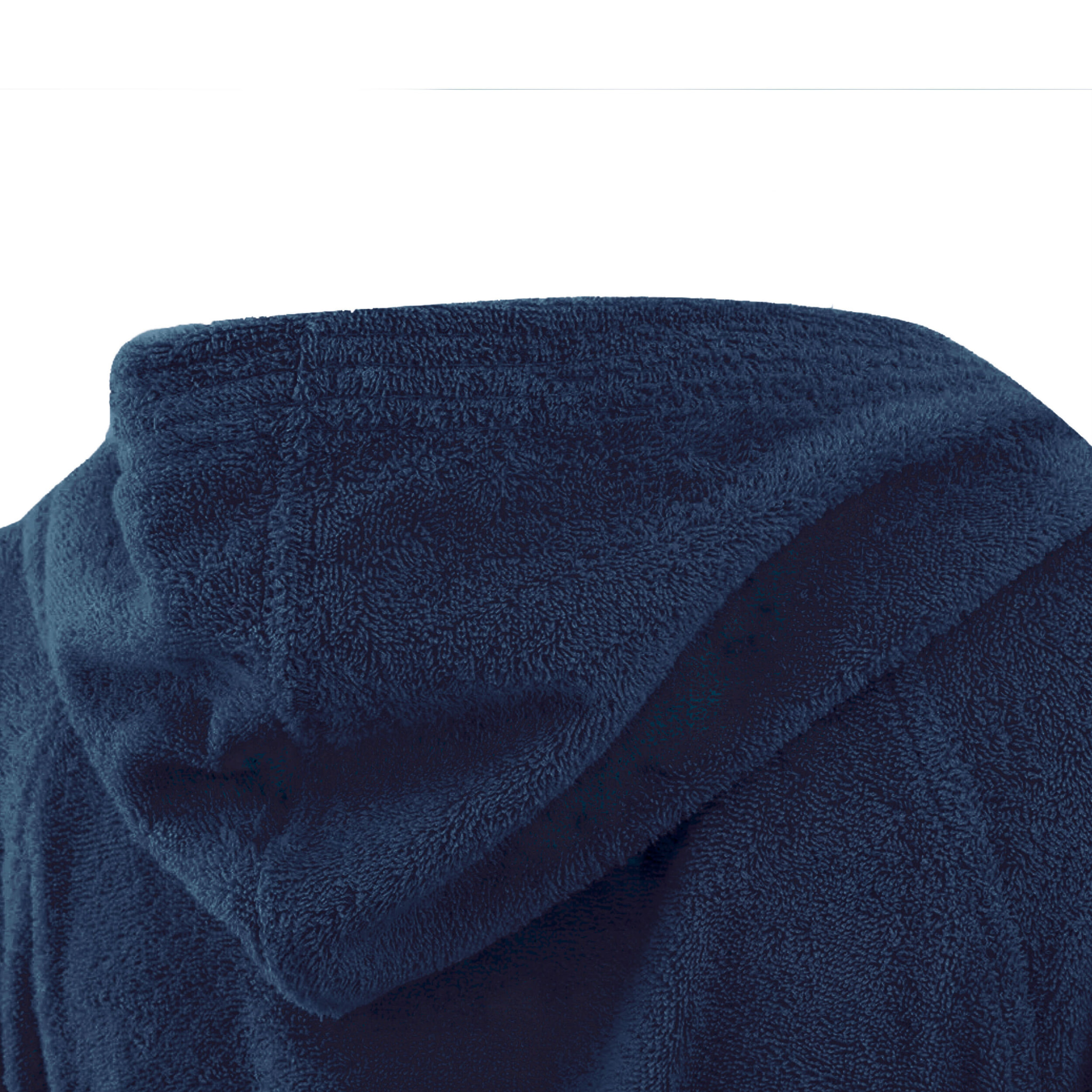 Bassetti Morbido Accappatoio 360 gr con Cappuccio 100% Cotone Uomo Donna Spugna Taglie Forti - ITALY Designed - Collezione VIVIAN - NAVY D8