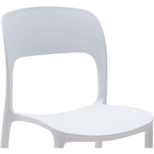 Set da 4 sedie SOUTH BEACH in polipropilene bianco