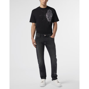 PHILIPP PLEIN Super Straight Cut Jeans Paint