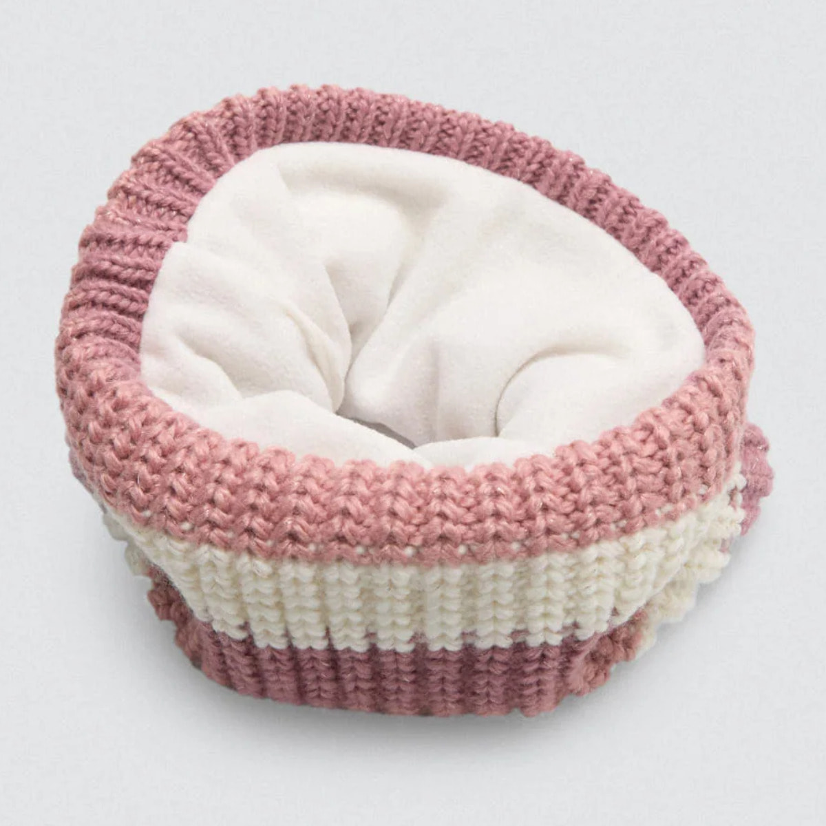 Colletto in maglia a righe