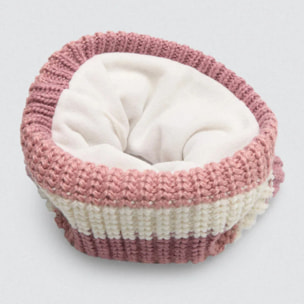 Colletto in maglia a righe