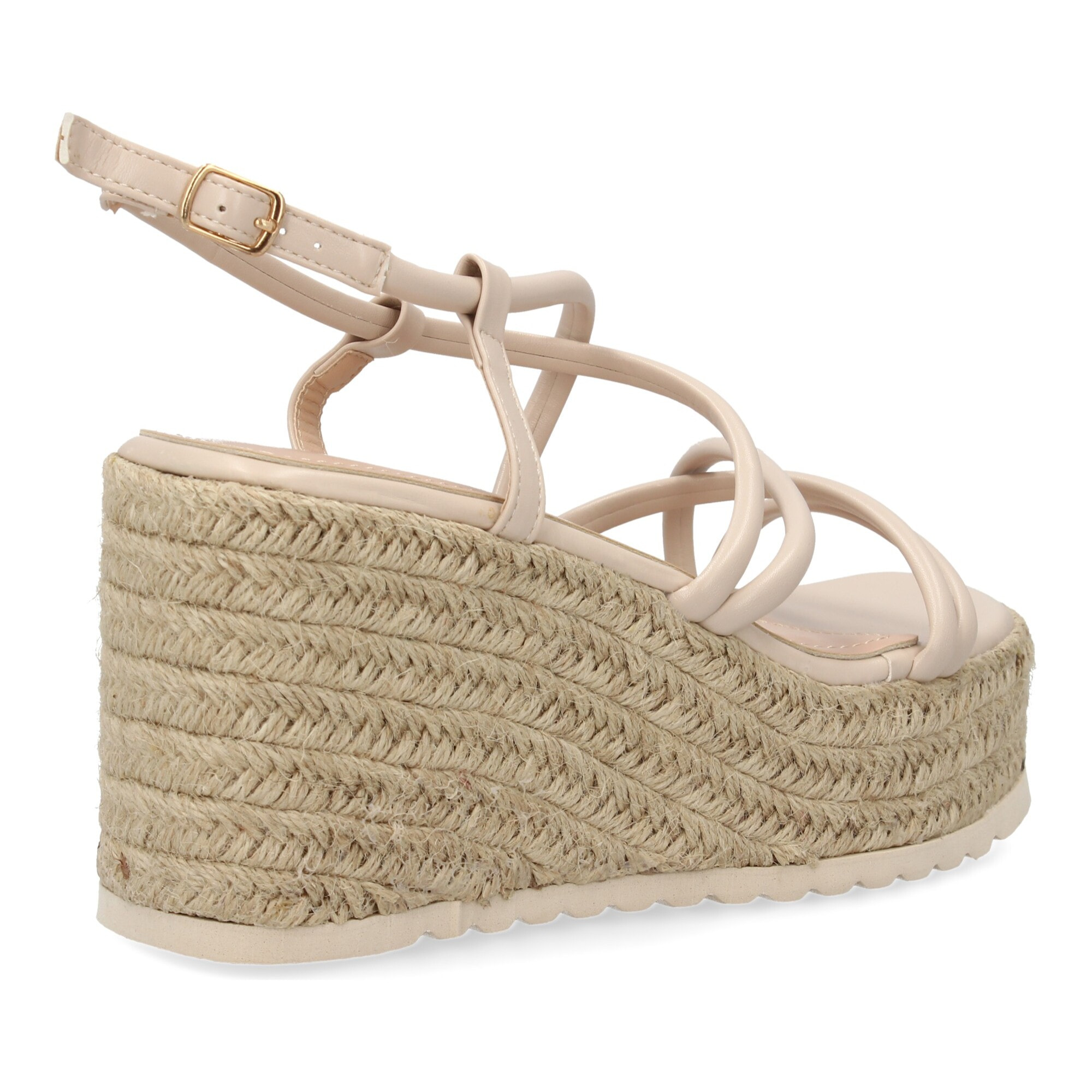 Sandalias de cuña de yute para mujer, comodas y elegantes diseño moderno con tiras cruzadas