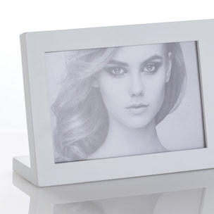 Cadre photo avec horloge Tomasucci LILLY, en MDF, blanc, 29 × 5,5 × 12 cm
