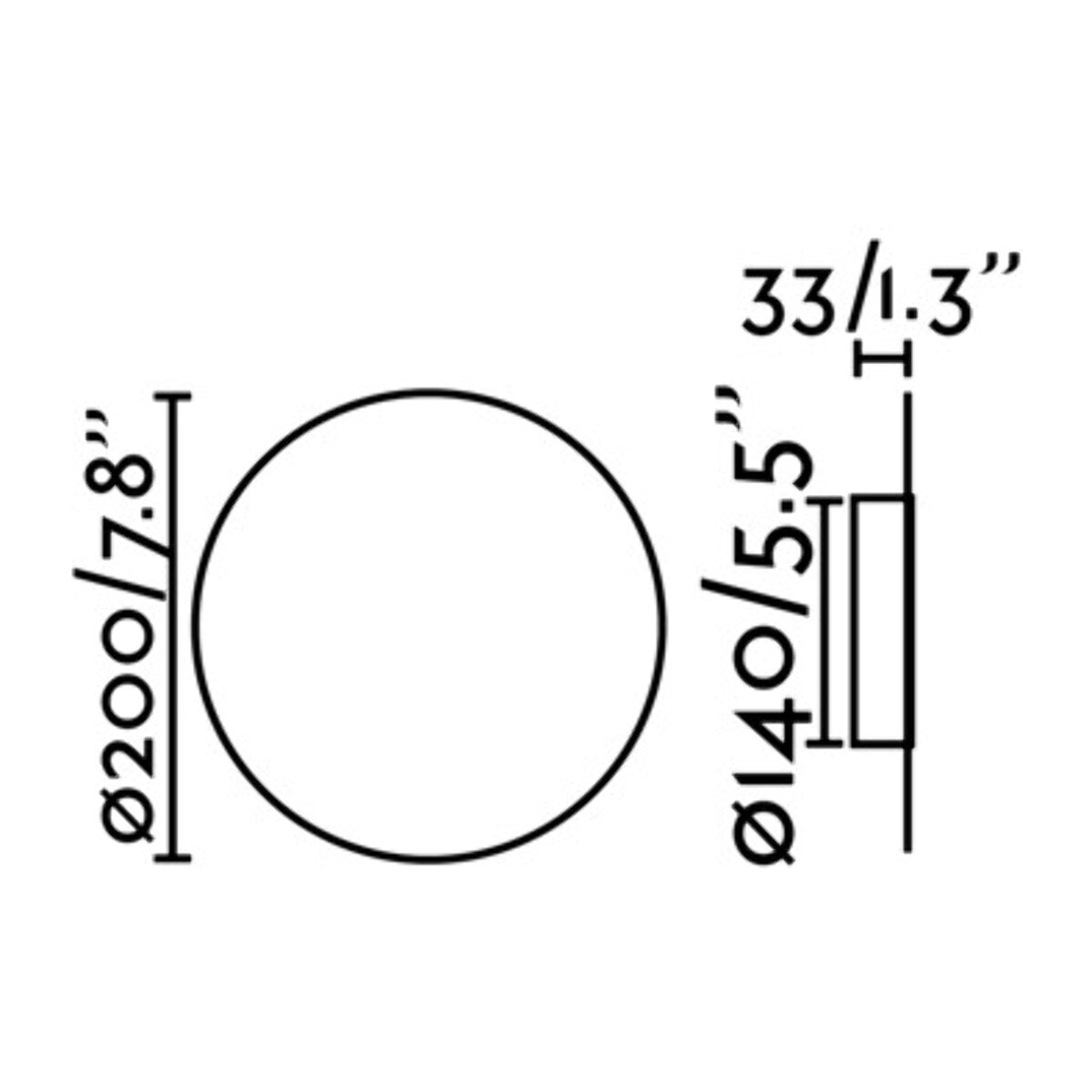 LUNA Lampada da parete bianco