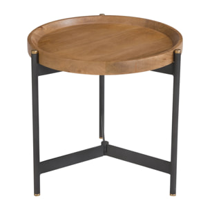 Table d'appoint ronde en bois D49 cm - Carter