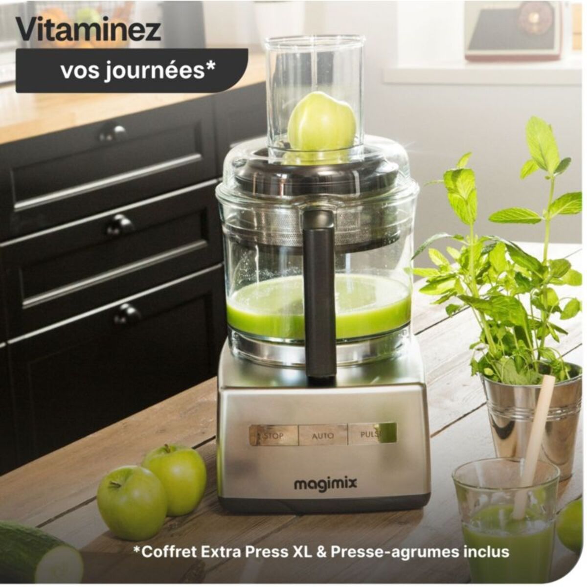 Robot multifonction MAGIMIX CS 5200 XL Premium Rouge