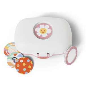 Boîte à goûter enfant Gram 600ml blanc et rose