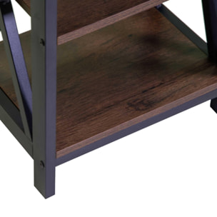 Scaffale Mudra Vacchetti con 2 piani legno noce e nero cm40x30h60