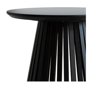Table d'appoint ronde noire en bois d'acacia D50 cm - Képès