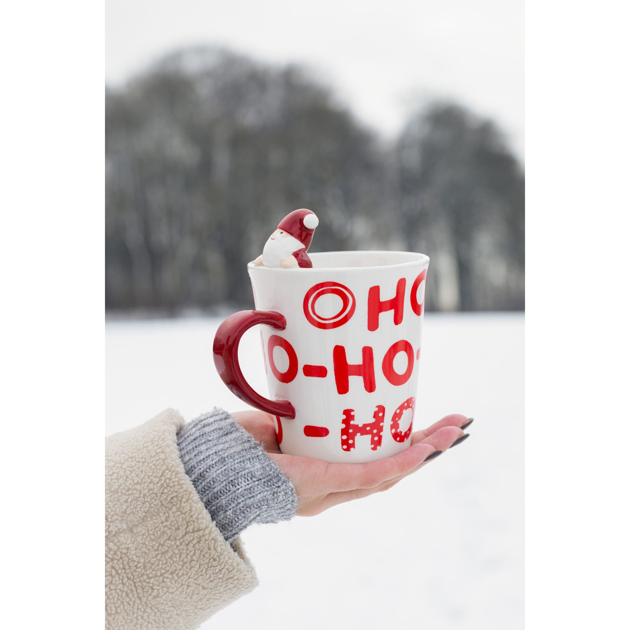 J-Line mug Père Noël Dolomite - céramique - blanc/rouge
