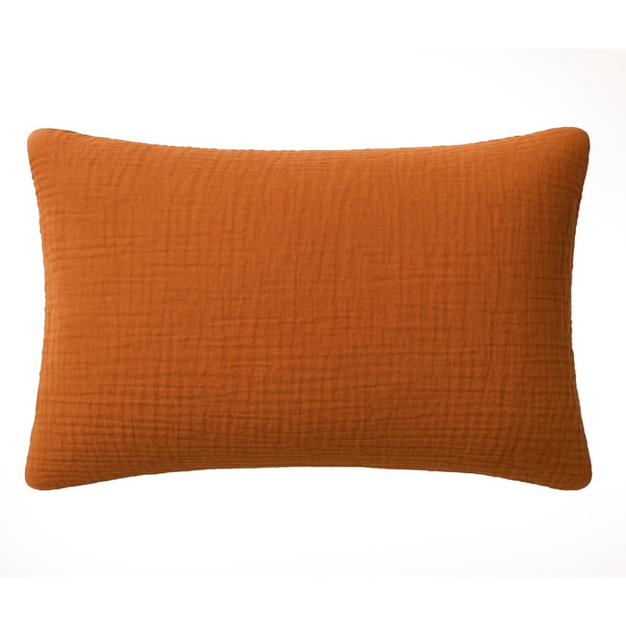 Paire de Taies d'oreiller coton safran mineral, safran