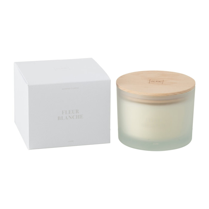 J-Line bougie parfumée Accords Essentiels - Fleur Blanche - blanc - 28H