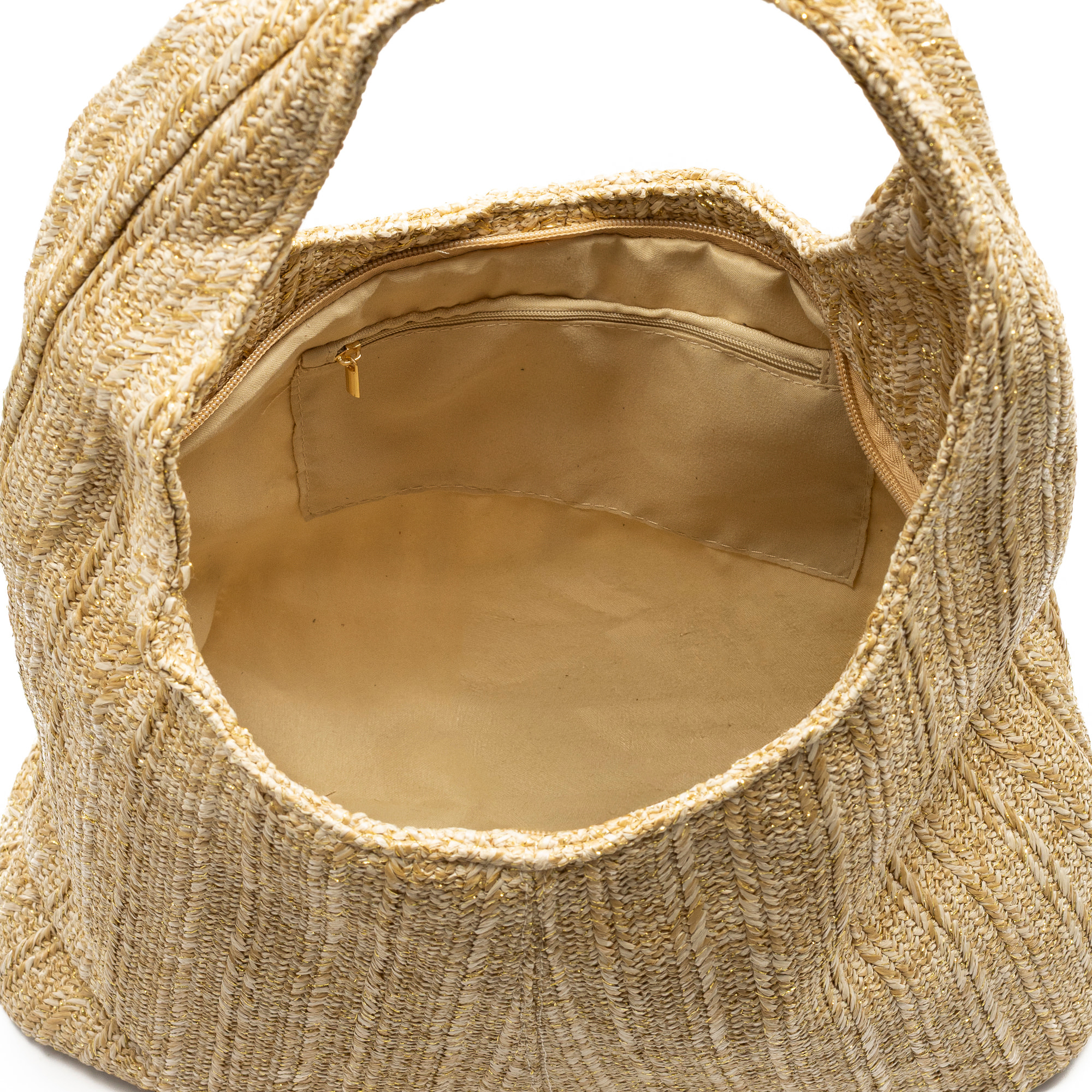 Berbenno Borsa a spalla Donna. Realizzata in rafia sintetica con design intrecciato.
