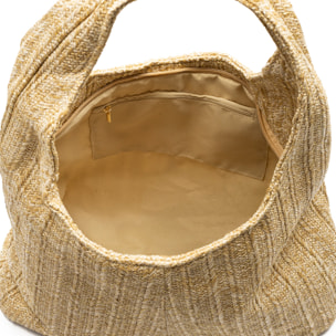 Berbenno Borsa a spalla Donna. Realizzata in rafia sintetica con design intrecciato.