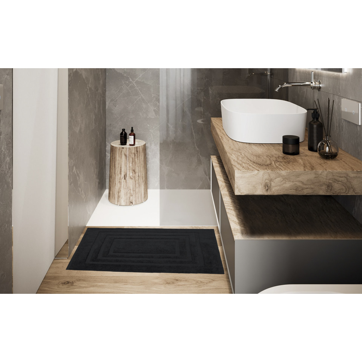 TAPPETO BAGNO SOPHIE NERO