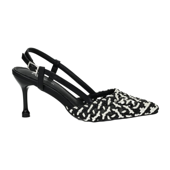 Décolleté sling back Donna Tata Italia Bianco