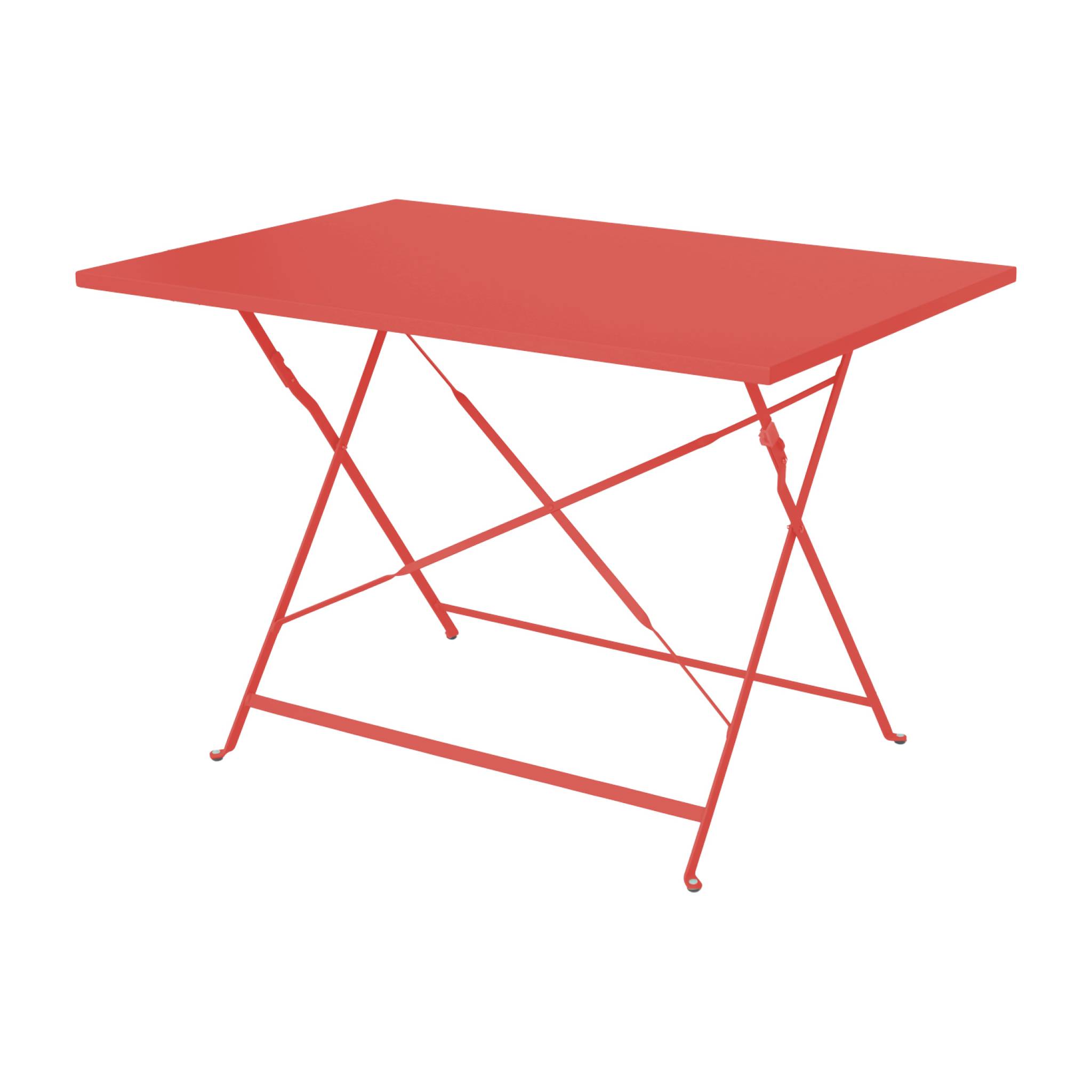 Table de jardin bistrot pliante métal + 4 assises 110 x 70cm. avec quatre chaises pliantes. acier thermolaqué