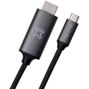 Adaptateur XTREMEMAC type C - HDMI male 2m nylon tressé gris