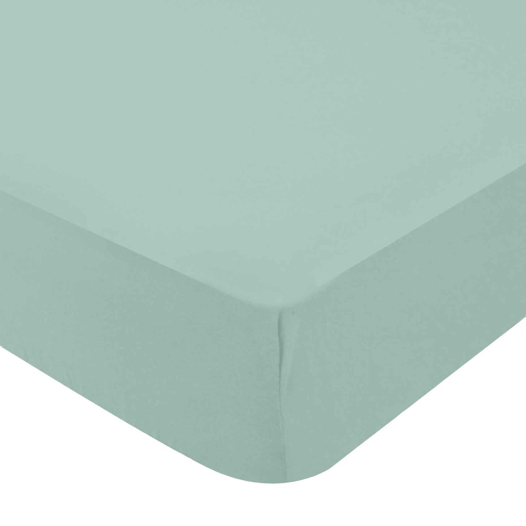 Drap housse enfant Oeko-tex 100% coton 130g/m² - Céladon