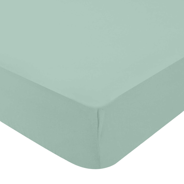 Drap housse enfant Oeko-tex 100% coton 130g/m² - Céladon
