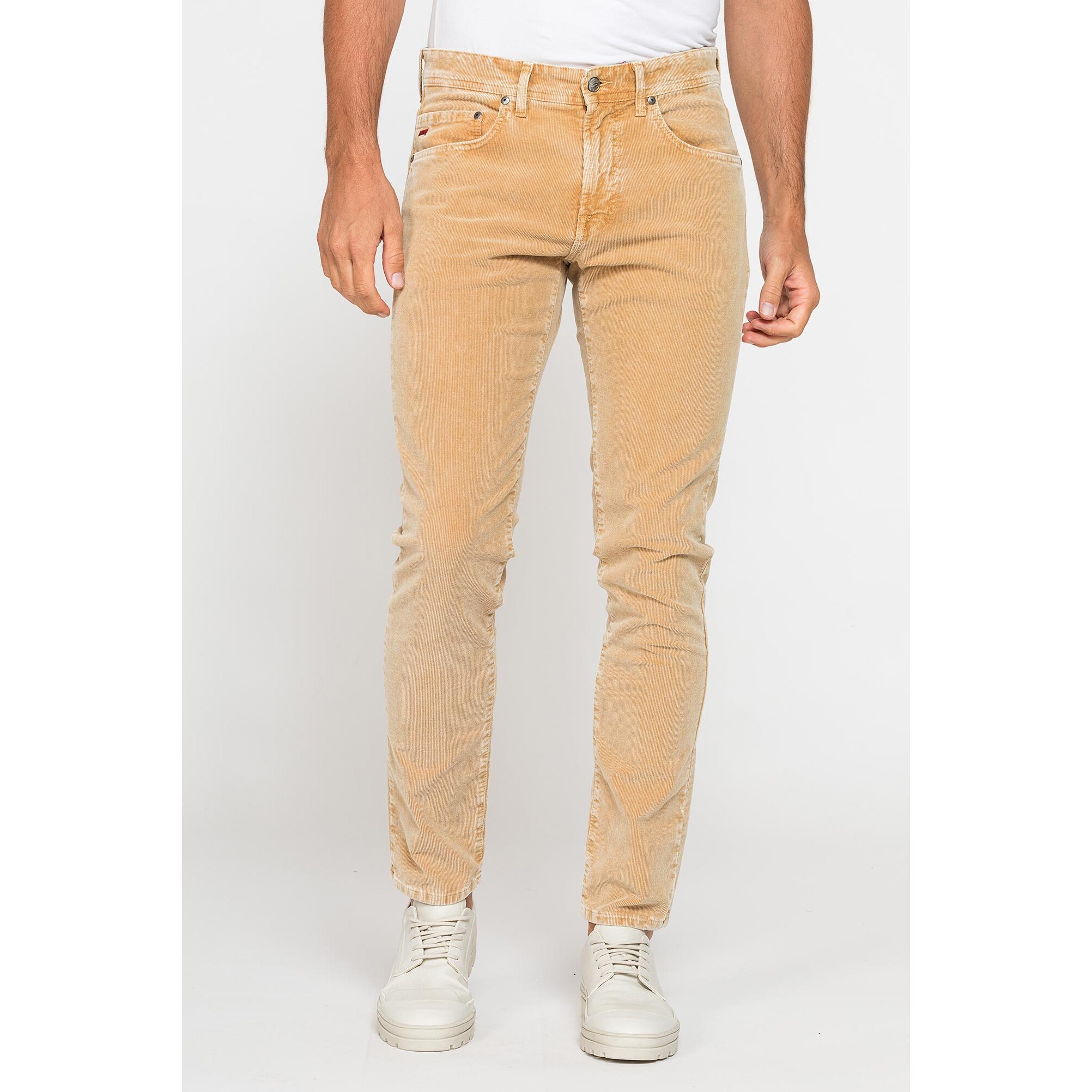 PANTALONE SLIM FIT IN VELLUTO STRETCH TINTURA ACID WASH