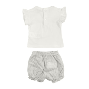 COMPLETO 2PZ RIGHE BEIGHE