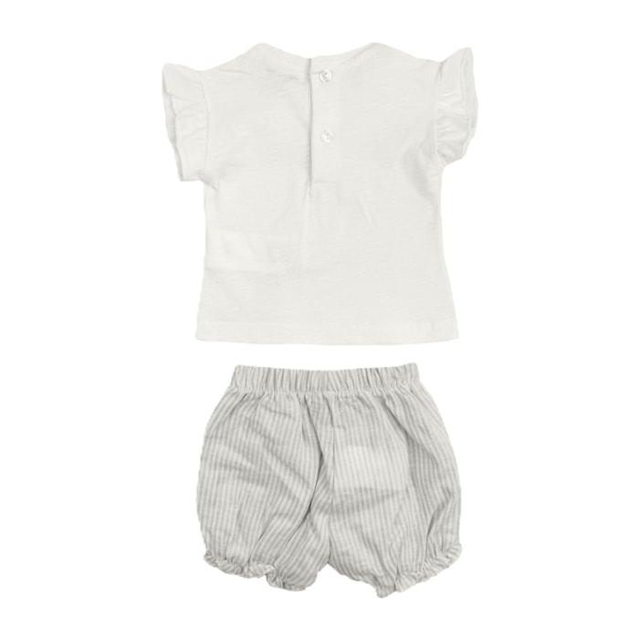 COMPLETO 2PZ RIGHE BEIGHE