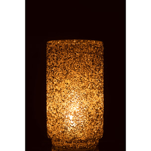 J-Line photophore Paillettes - verre - argent - large