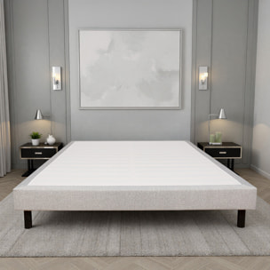 Sommier Tapissier en Kit gris Clémence - 1 Place