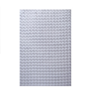 LAPONIE - Tapis uni doux en relief Gris