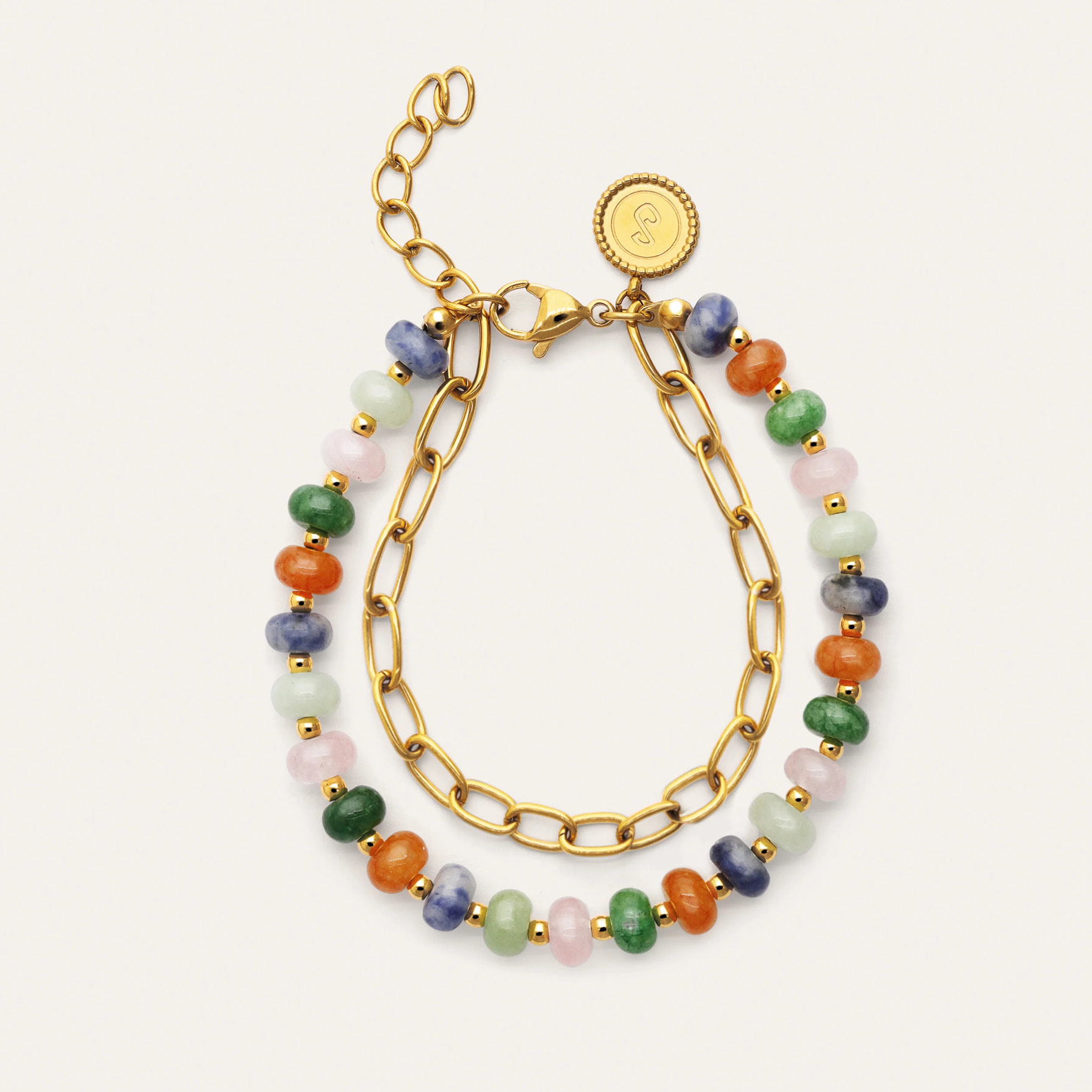 Bracciale Alpine Stones Acciao Placcato Oro