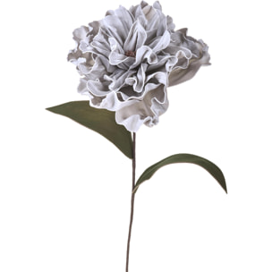 Fiore Di Peonia. Altezza 74 Cm - Pezzi 2 - 40X74X20cm - Colore: Grigio - Bianchi Dino - Fiori Artificiali