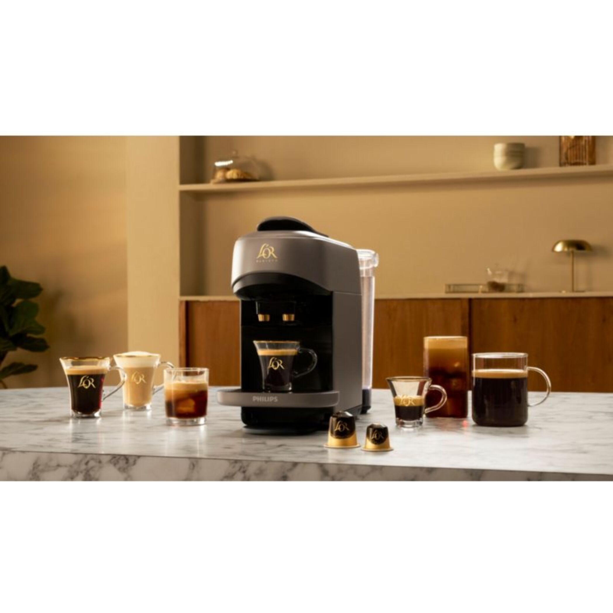 Cafetière à dosette PHILIPS L'Or Barista Absolu LM9512/60 – Cafés chauds ou glacés