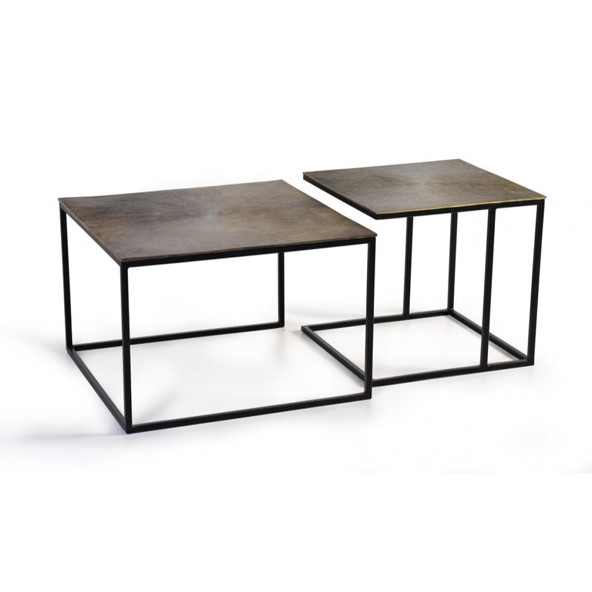 Ensemble de 2 tables basse 41x62x62cm